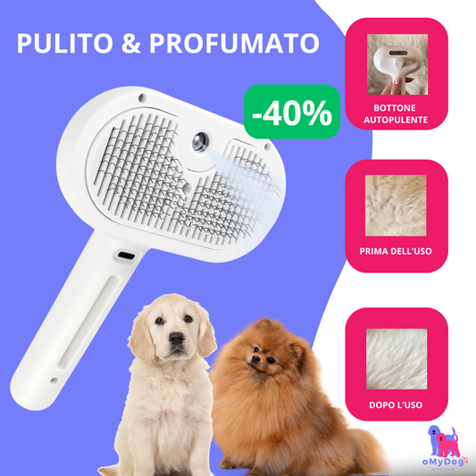Spazzola Autopulente con Nebulizzatore oMyDog®