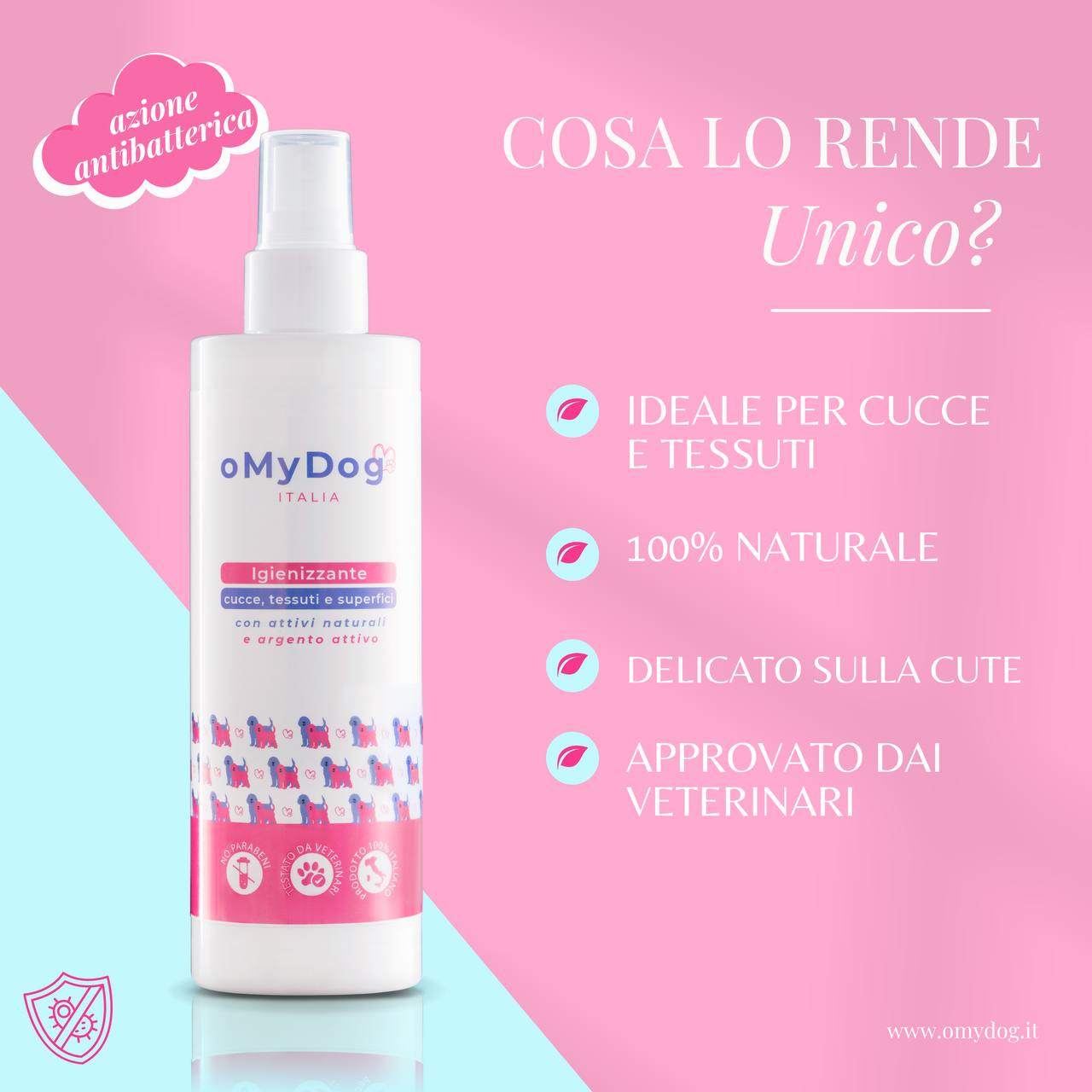 Igienizzante per cucce oMyDog (250ml)